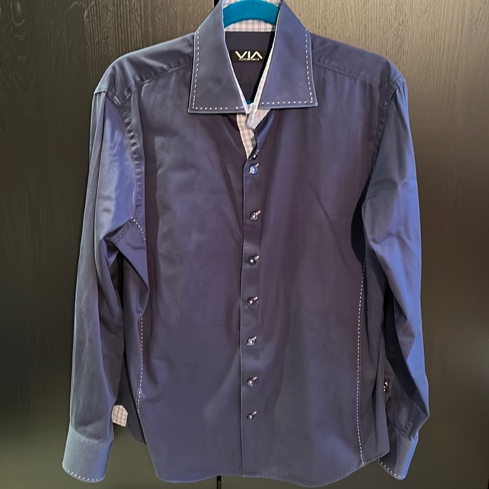 Mens Via Uomo Dress Shirt